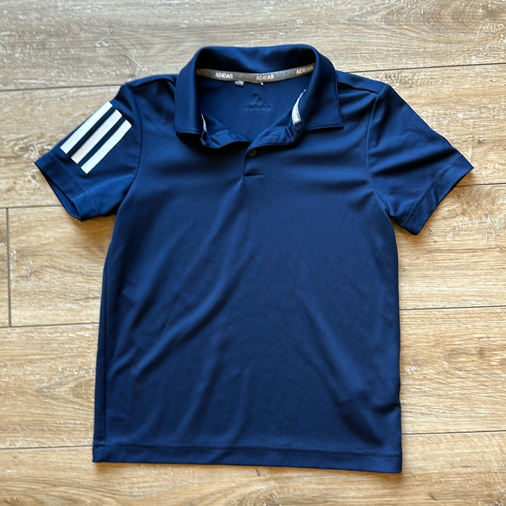 Adidas Boy’s Navy Polo Shirt Short-Sleeves Size Small